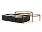 Low lacquered bronze and wooden coffee table HER | Low coffee table by Stylish Club