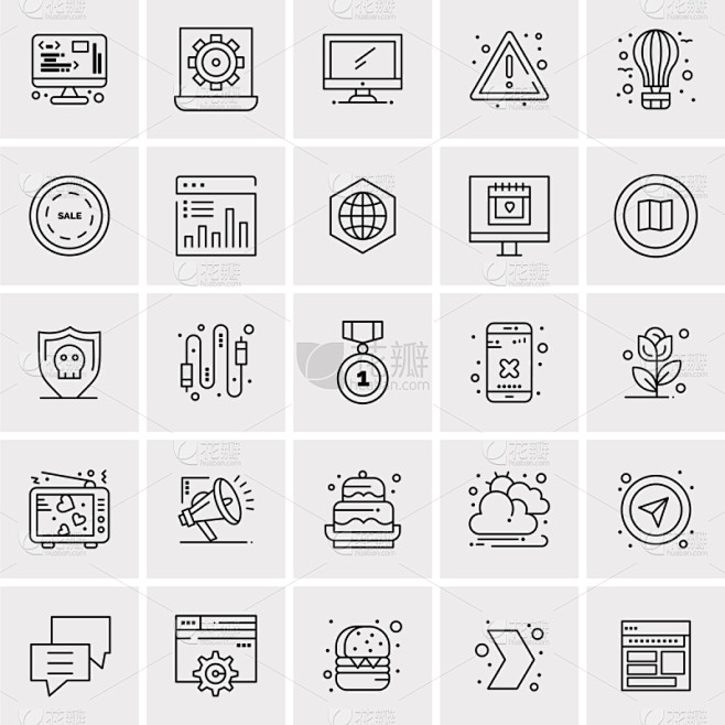 set 25 universal business icons