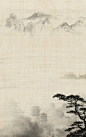 淡雅水墨渐变古风海报背景