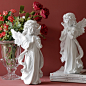 人物摆件树脂少女心雕塑桌面小装饰品摆设天使可爱欧式复古花仙子