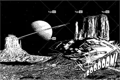 月球景观 土星 飞船 山 漫画 连环画 图画小说 景观 行星