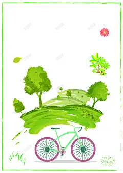 低碳出行背景矢量图高清素材 设计图片 页面网页 平面电商 创意素材