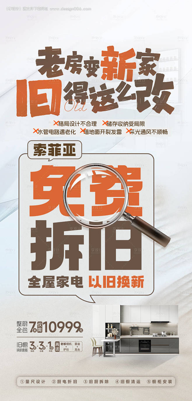 旧房改造活动海报--源文件下载