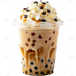 秋天通用雪顶奶茶元素素材