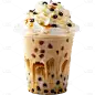 秋天通用雪顶奶茶元素素材