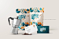 30款咖啡品牌VI设计名片包装袋纸杯马克杯贴图样机模板 Coffee Branding Mockup Bundle