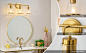 gold bathroom light fixtures
