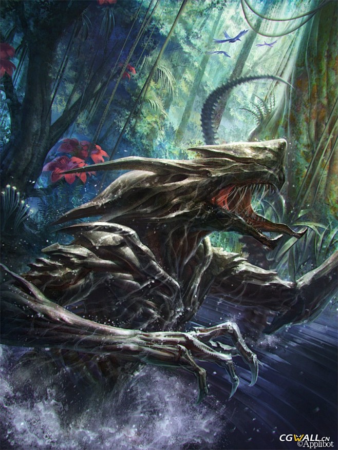 creature1byleo生猛游戏怪兽森林中狂游戏原画