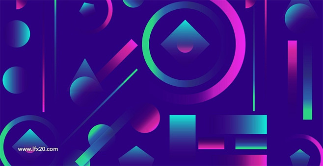 时尚创意彩色几何渐变水光流线型背景海报ai矢量素材时尚渐变乐分享