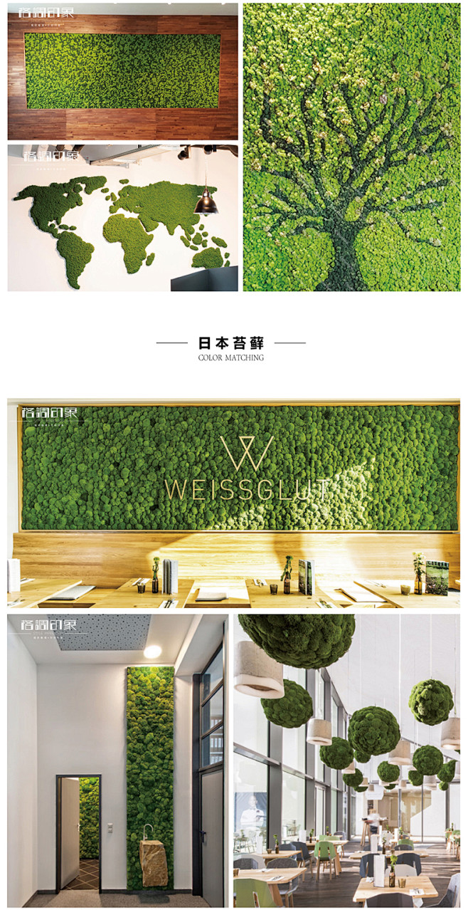 [手工定制]进口永生苔藓植物墙仿真绿植墙...