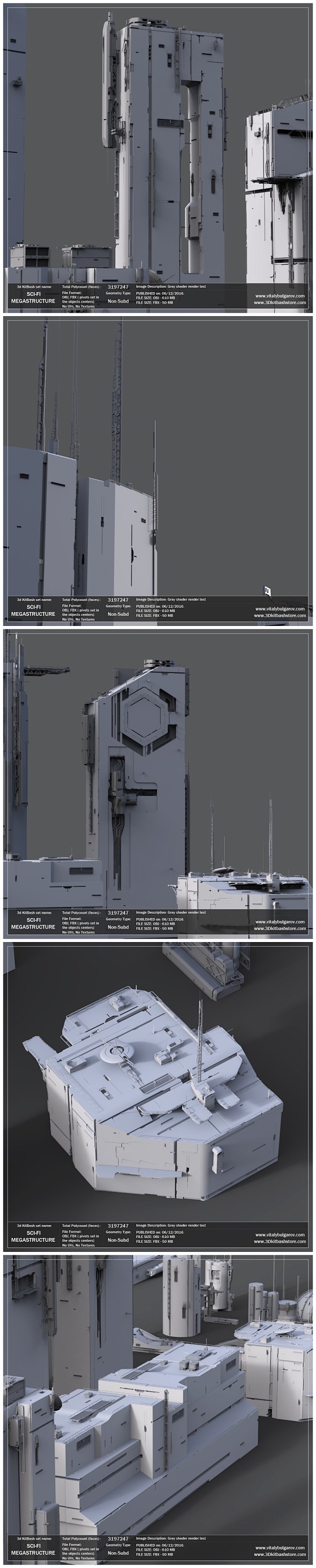 游戏美术素材 3D模型科幻机械环境场景 ...