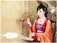 古风手绘美人  言情  柳青眉/绘