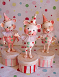 *PAPER CLAY ~ Christmas Mice by thepolkadotpixie, via Flickr