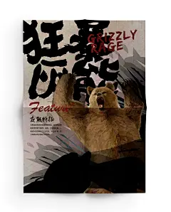 灰熊海报设计，详细教程文章关注公众号：形而设学。