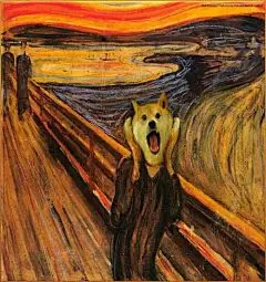表情包 呐喊 柴犬 