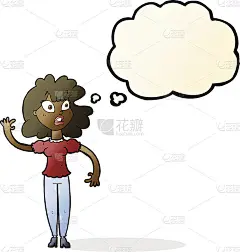 卡通人物与思想泡沫