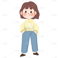 版卡通幼儿形象可爱贴纸-女孩