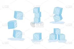 块状,冰块,冷,冻结的,透明,肉汁,饮料,湿,清新,纯净