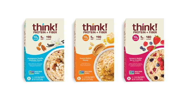 Think! 纤维和蛋白质燕麦片的创意包装重新设计 - 世界品牌设计协会-花瓣网