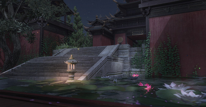 《逆水寒》场景原画