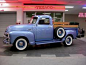 1955 Chevrolet 3100 || Blue Chevy Pick-up Truck with white walls