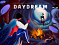 Daydream the fire travel deer design website ui illustration branding