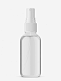 Glass spray bottle mockup