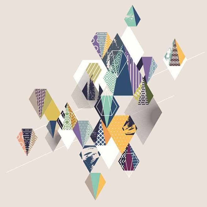 矢量源文件丨创新时尚色块拼贴图形平面设计元素h5海报矢量ai文件