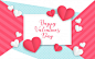 Modern valentine's day background Free Vector