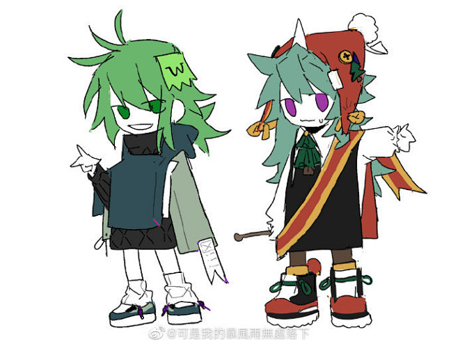 给朋友oc和自家oc还有委托的服设稿