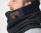 Wool cowl scarf, mens scarf, winter scarves men, Snock® in high quality navy wool with new ribbed top : Super warm and cozy mens scarf or cowl scarf. This scarf is specially designed to keep in the heat yet be extremely comfortable. The outer shell of thi