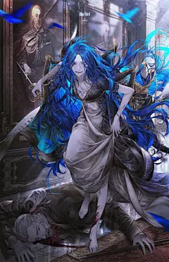 中世纪英伦风格插画，每一个作品都有很强烈的故事性