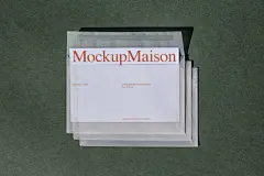 24款质感极简纸袋书籍名片卡片杯垫信封城市广告牌海报品牌VI设计展示PSD样机套装Maison A-Collection 24 mockups