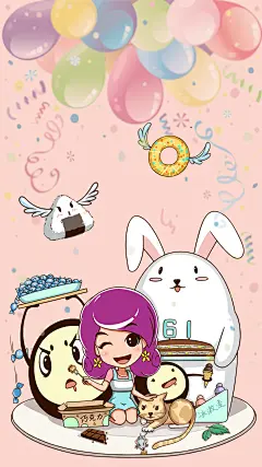 可爱  搞笑 卡通 壁纸 爱情公寓   爱情公寓漫画