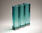 Ben Young - CHOPPY WATERS : Laminated float glass and cast concrete.
W120mm x D115mm x H530mm each tower.