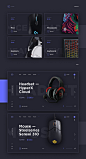 GamingGear. E-commerce Website : Task was simple for me: create modern and gaming feeling look of homepage Gaming-Gear WebShop. Mix of dark blue and purple, clear non-serif fonts let me achieved this I hope.It is a concept project. All images used in the