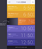 Time Zone App Concept on BehanceUI 扁平化设计 #采集大赛#