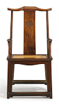 A huanghuali high yoke-back armchair, Late Ming dynasty: 