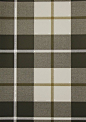 Ranold Wallpaper Tartan wallpaper in charcoal and off white with a brown box check