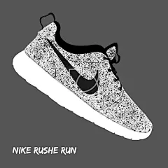 NIKE RUSHE RUN#NIKE# #手绘# #扁平# #run# #耐克# #鞋#