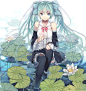 id=3728269动漫 唯美 意境 二次元 插画 桌面 萝莉 萌妹子 素材 V家 初音 葱娘
