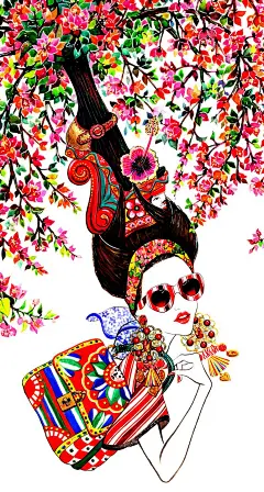 Sunny Gu的艺术作品 #背景图# #小清新# #水彩# #治愈系##插画##手绘#