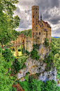Lichtenstein Castle (HDR)Honau, Germany: 