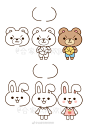 ( =•ω•= )由一个括号形状，画出的各种小动物简笔画~ ​​​​