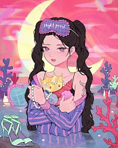 插画，头像