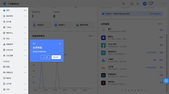 首页 - 飞书管理后台