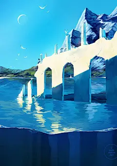 画师loika的插画作品
她擅长搭配细腻的色彩
巧妙的光影以抽象风格描绘人物和场景
在她笔下的世界，仿佛可以追着光梦游
#插画分享# ​​​