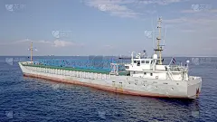 海上通用货船。航空图像