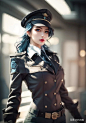 AI绘画之霸气女军官-今日头条