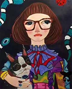 #给你颜色# 唤醒视觉。插画师Unskilled Worker为Gucci时装周绘制的插画，色彩大胆热烈。 ​​​​